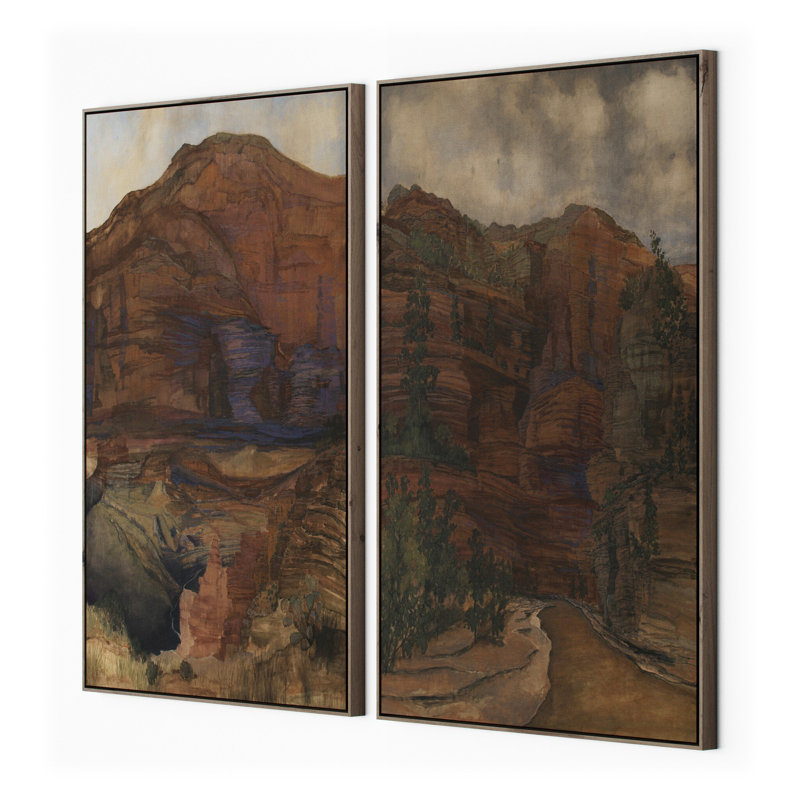 Desert Diptych By Aileen Fitzgerald, 40" H x 60" W