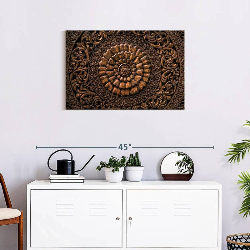 Sculpture florale ronde Senne, H 20 po x l 30 po
