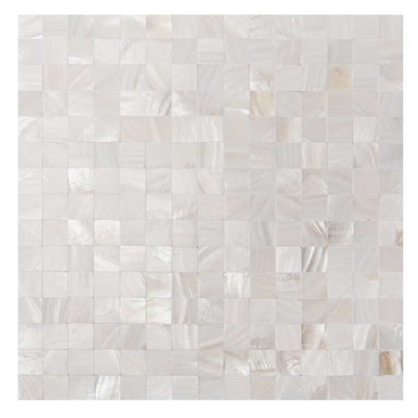 11.8" x 11.8" Seashell Mosaic Tile,Natural Mother of Preal Tile,Pack of 10