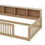 Élégant lit simple en bois TG avec armoires de rangement et ports USB-258318351