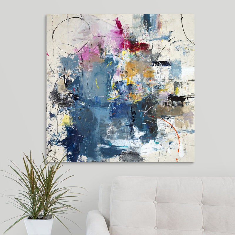 « justified play time », peinture sur toile, Toile tendue, H 30 po x l 30 po x P 1,25 po