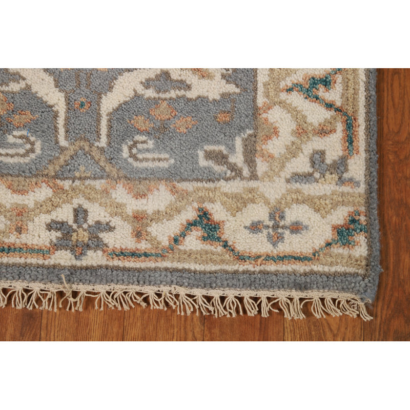 Tapis géométrique gris Oushak
