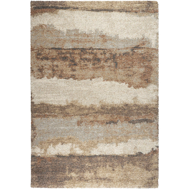 Abstract 120cm X 170cm Area Rug, Brown, Rectangle 80 x 150 cm