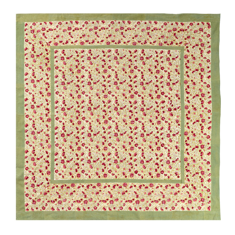 Durkee Tablecloth, Red/Green, 71" Square
