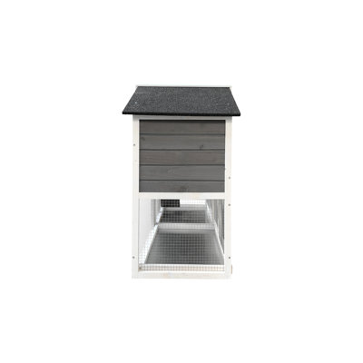 Cage à lapins en bois pour l'extérieur avec cage de course amovible