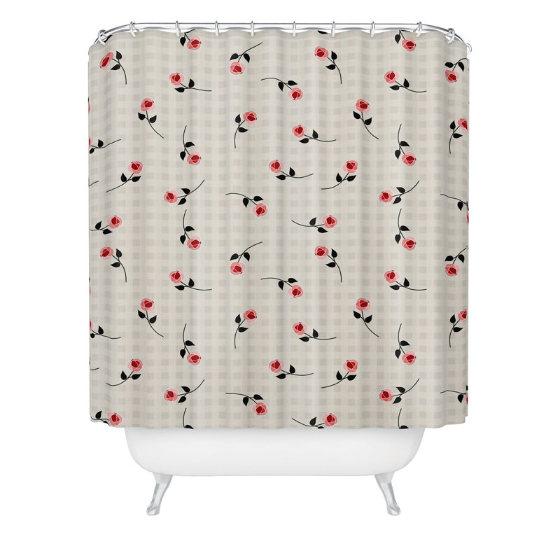 Rideau de douche Mirimo, Beige floral 26