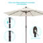 Parasol d'extérieur à DEL 9 pi pour terrasse, bord de piscine et patio Kanila-974534574
