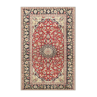 Cuir tissé à la machine de style oriental par alguno/brun/noir/bleu Tapis décoratif