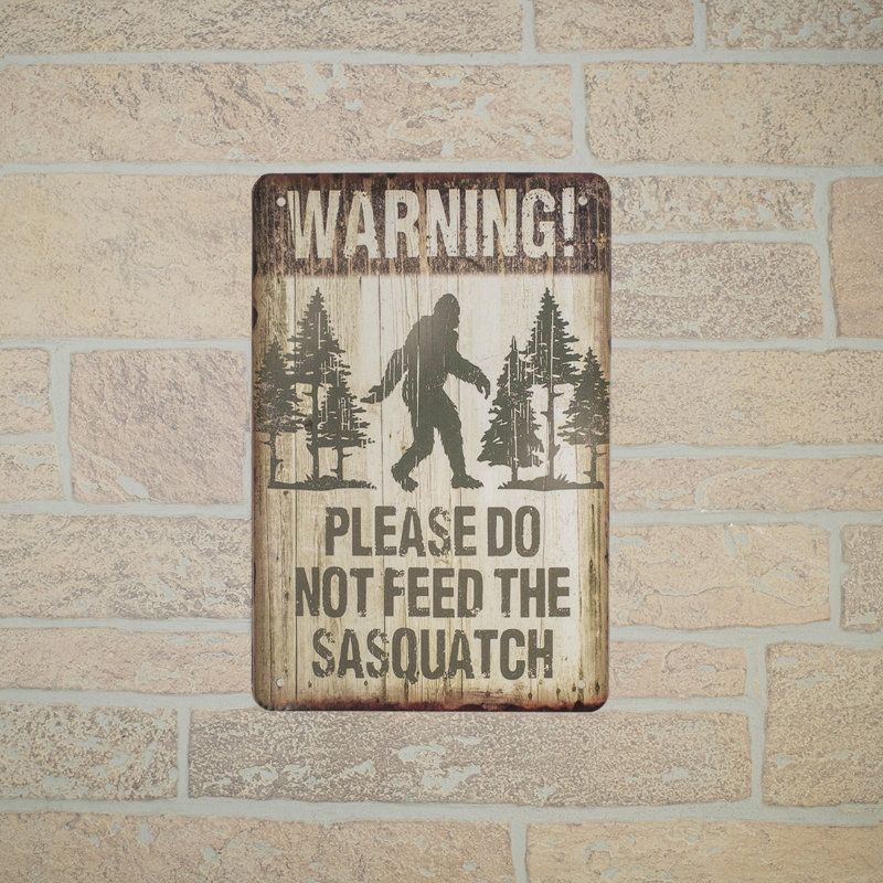 Novelty Warning Do Not Feed Sasquatch Home Wall Sign Bigfoot Man Cave Bar Decor Novelty Warning Do Not Feed Sasquatch Home Wall Sign Bigfoot Man Cave Bar Decor