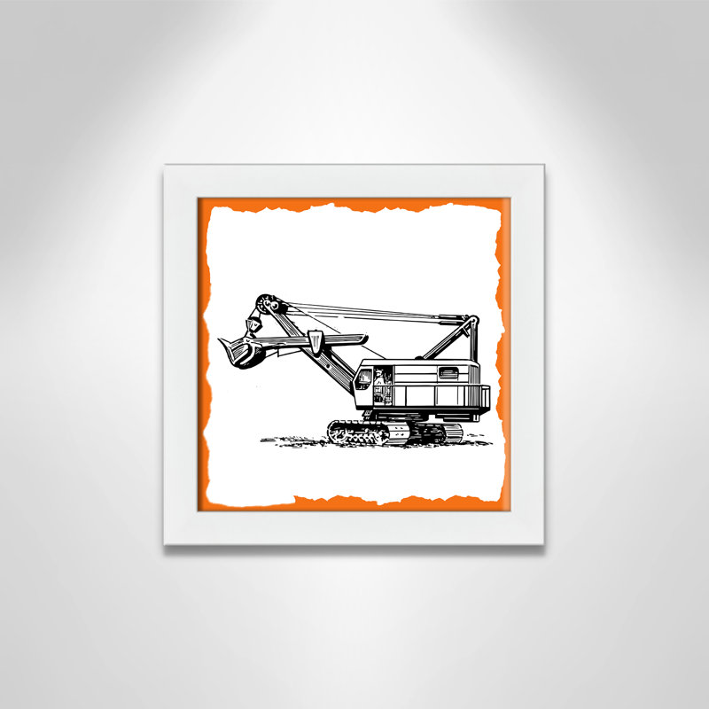 Avertissement 3 enfants, impression sur papier, H 12 po x l 12 po x P 0,63 po, Cadre blanc