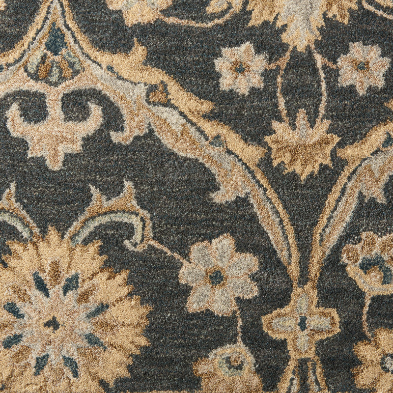 Wool Damask Indoor Rug, Rectangle 8'6" x 11'6"