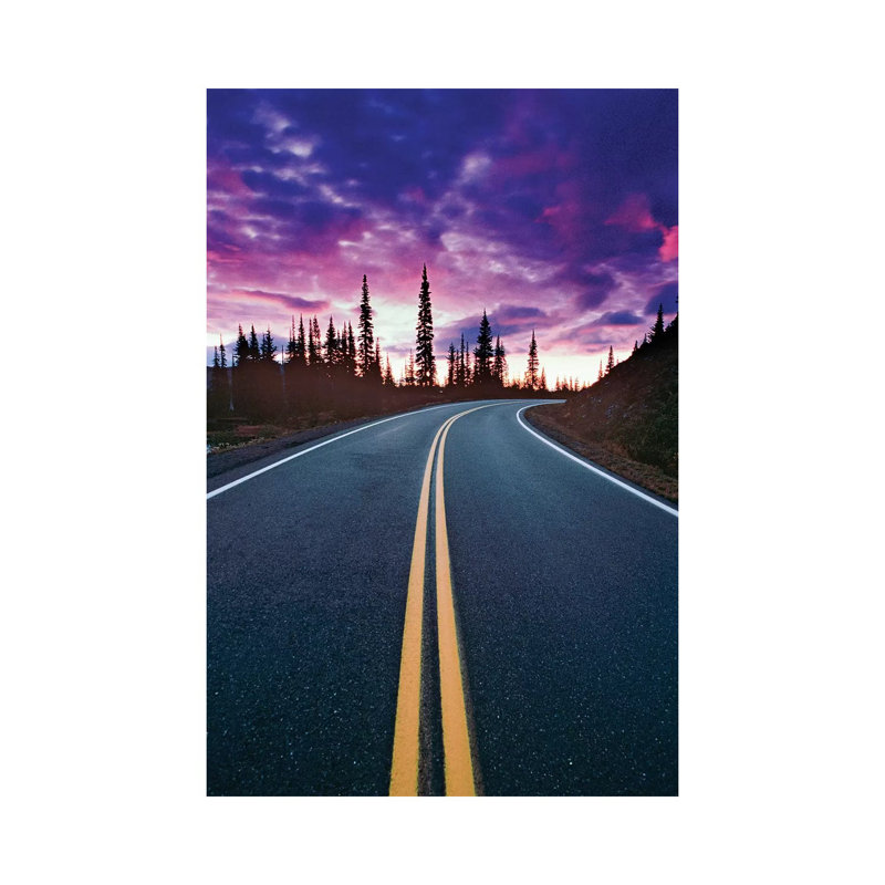 USA, Washington State, Mt. Rainier National Park. Road And Clouds At Sunset. by Jaynes Gallery - Wrapped Canvas Gallery-Wrapped Canvas Giclée