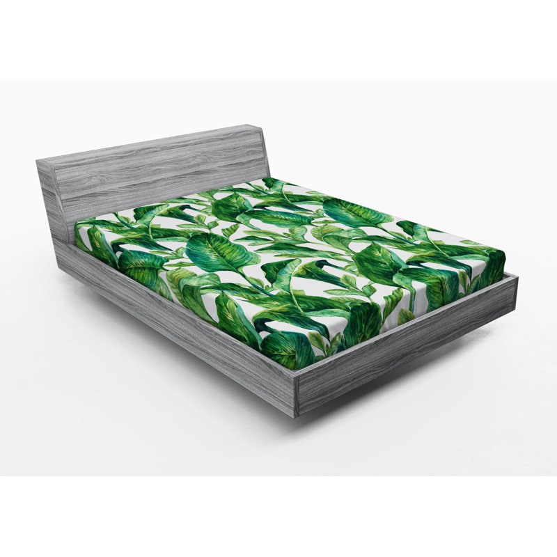 Microfiber Floral Fitted Sheet, Full Fitted Sheet