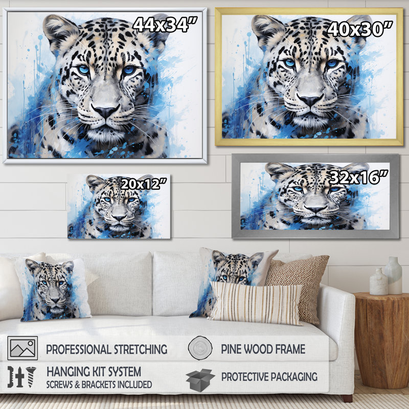 «Cheetah S Stealth Elegance I», reproduction sur toile, H 30 po x l 40 po x P 1,5 po, Cadre flottant noir
