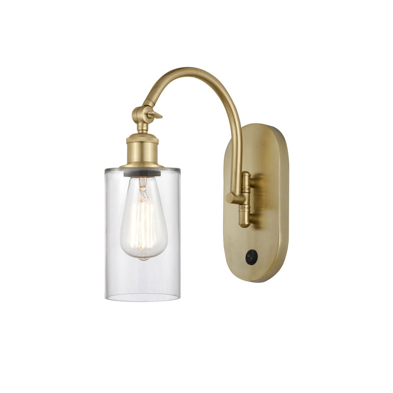 Ervine Swing Arm Sconce, LED, Satin Gold