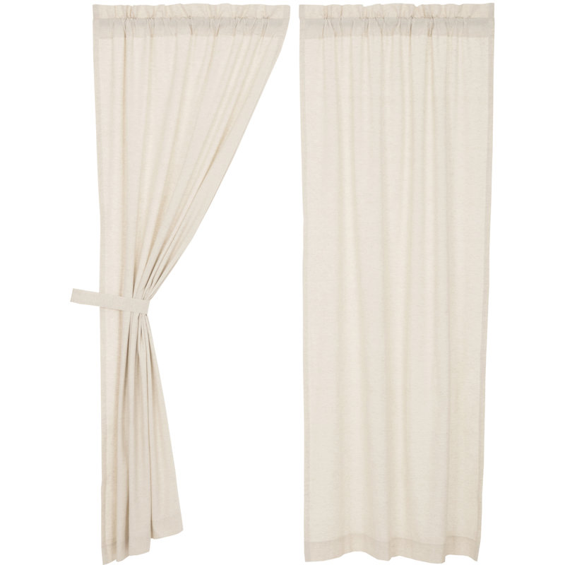 Sickels Cotton Blend Room Darkening Curtain Panel Set, 40" W x 84" L, Natural Cream