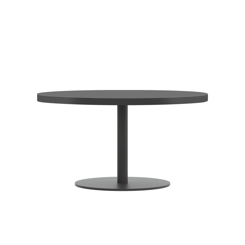 Eitelbert Pedestal Coffee Table, Black, H*43cm x W*80cm x D*80cm
