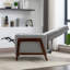 Ensemble de 2 fauteuils inclinables réglables modernes avec cadre en bois et coussin d'assise épais