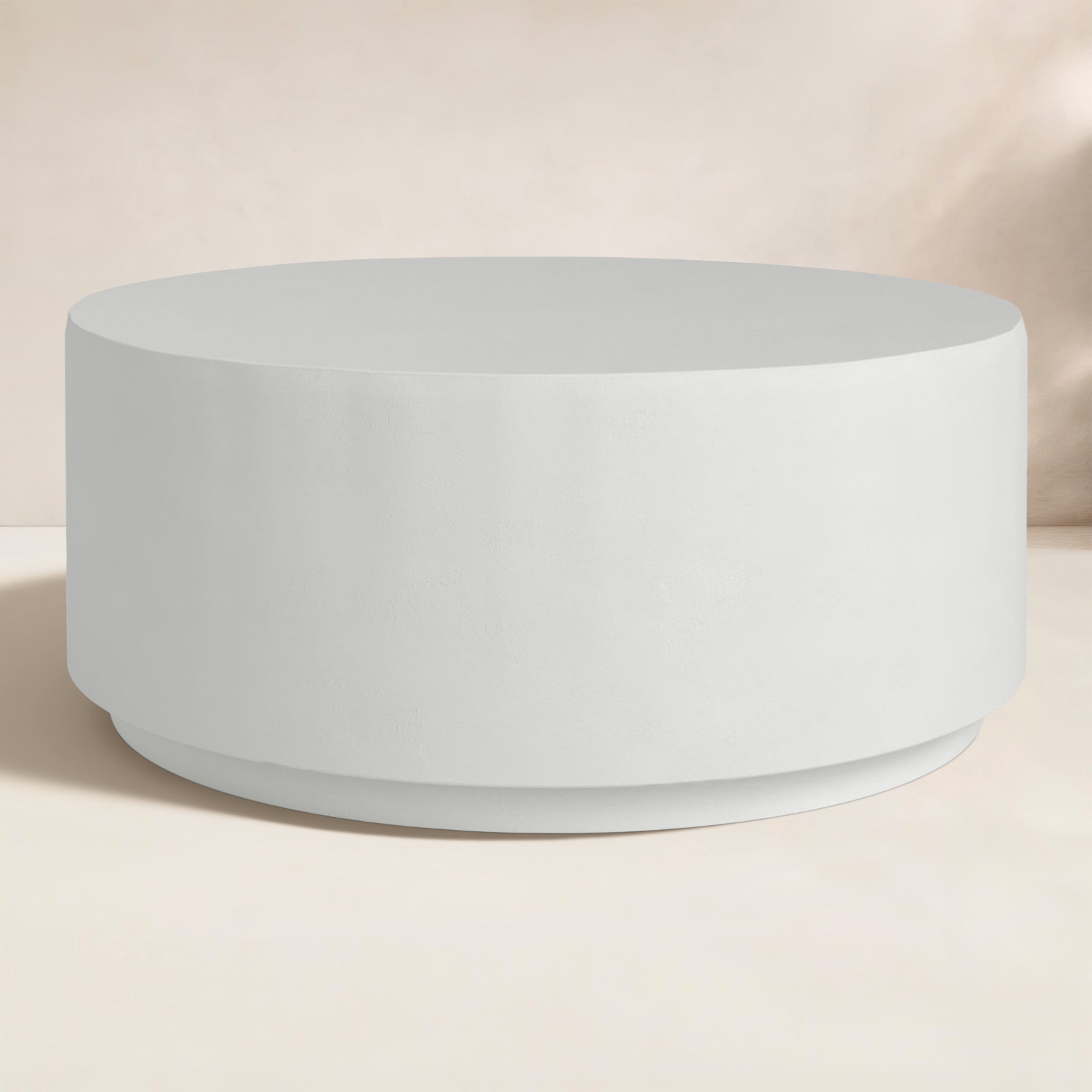 Dev 35.5'' Aluminum Outdoor Coffee Table, Matte White, Matte White