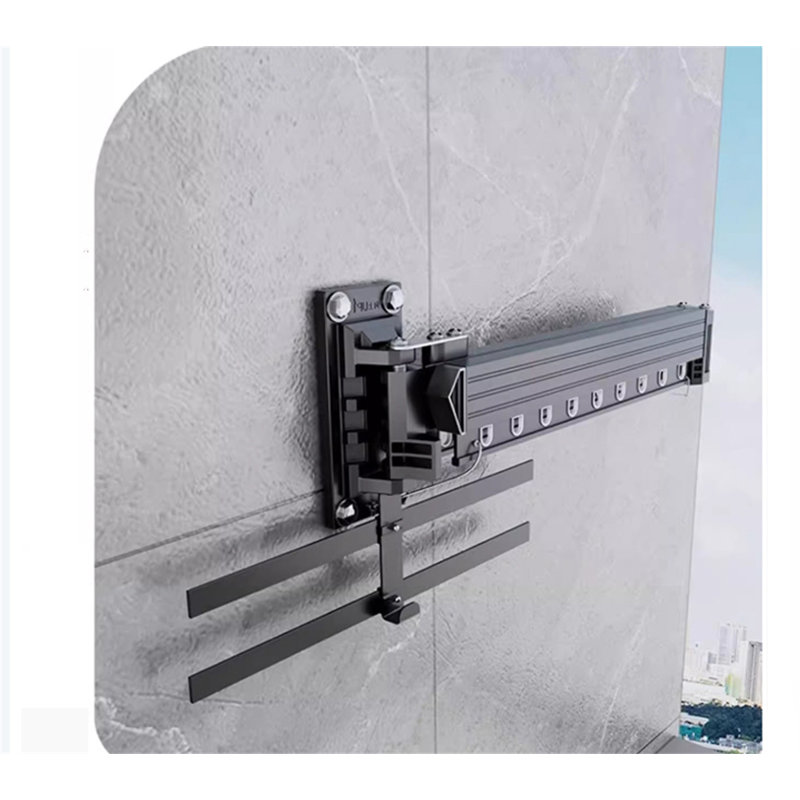 Portant à vêtements compact rétractable Aerowing, Silver