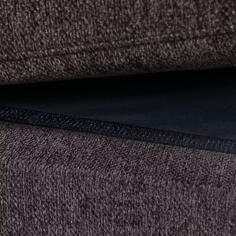 Angeliah 6 Seater Reversible Upholstered Corner Sectional, Dark Gray Polyester Blend
