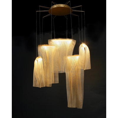 Gabbert 5 - Light Gold LED Cluster Pendant