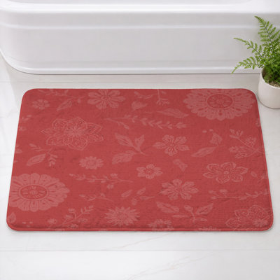 Tapis de bain à motif floral