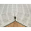 Tapis oriental en laine naturelle non teint de 8 pi x 10 pi, blanc tissé à la main, tissé à la main avec velours texturé