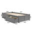 Grand lit plateforme en bois massif Concord avec pied de lit et tiroirs de rangement en caramel clair-96140427-126305380