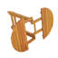 Table d'appoint pliable d'extérieur en bois d'acacia Mira