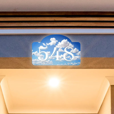 Plaque d'adresse murale sur 1 ligne