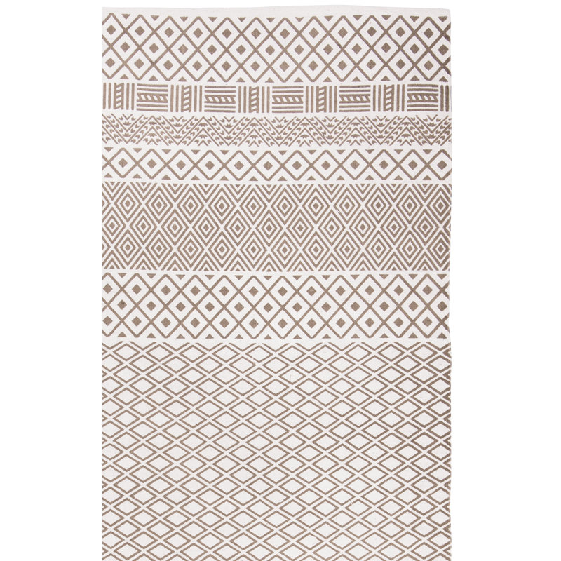 Tapis en coton tissé à la main Yoko, Rectangle 4 pi x 6 pi
