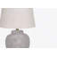 Lighting, 22 po, lampe de table, béton crème, abat-jour ivoire / crème, moderne
