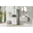 Large Storage Space Tilt-Out Laundry Hamper and Upper Storage Cabinet