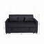 Lit escamotable en velours avec dossier ajustable et coussins-971695144