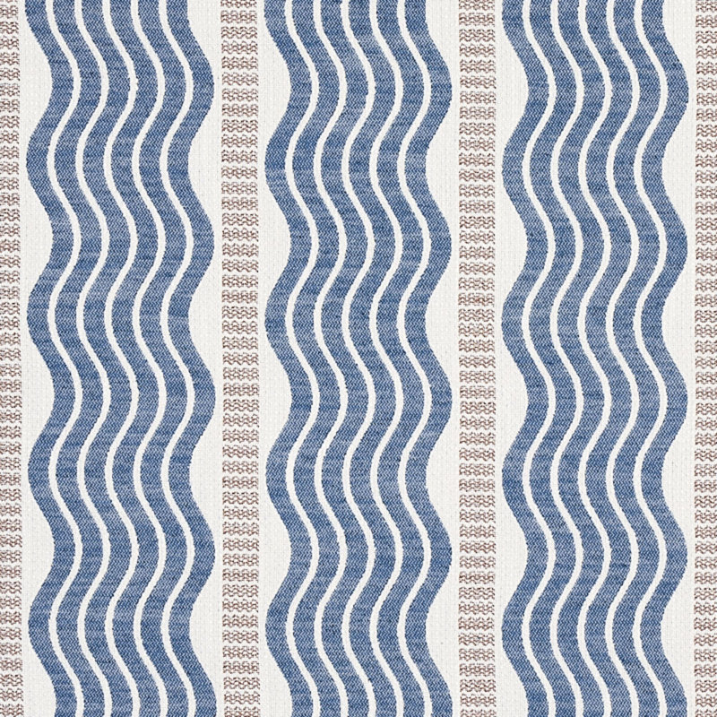 Sina Stripe Fabric, Blue