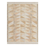 Scandinavian Custom Rug In Beige, White Geometry By Rug & Kilim