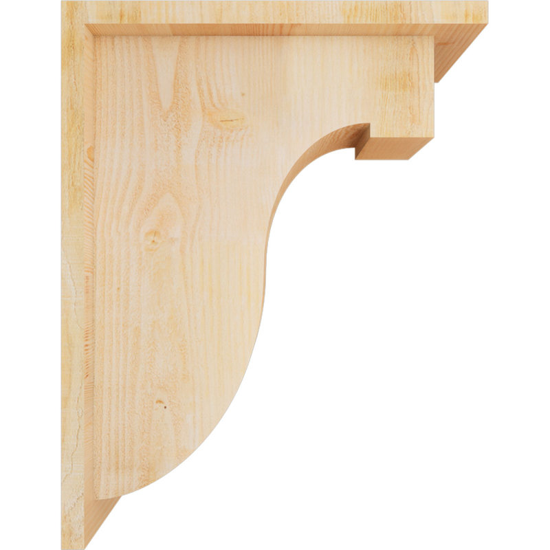 Corbeau Del Monte avec contre-plaque, H 18 po x l 6 po x P 14 po, Sapin de Douglas, Sciage brut