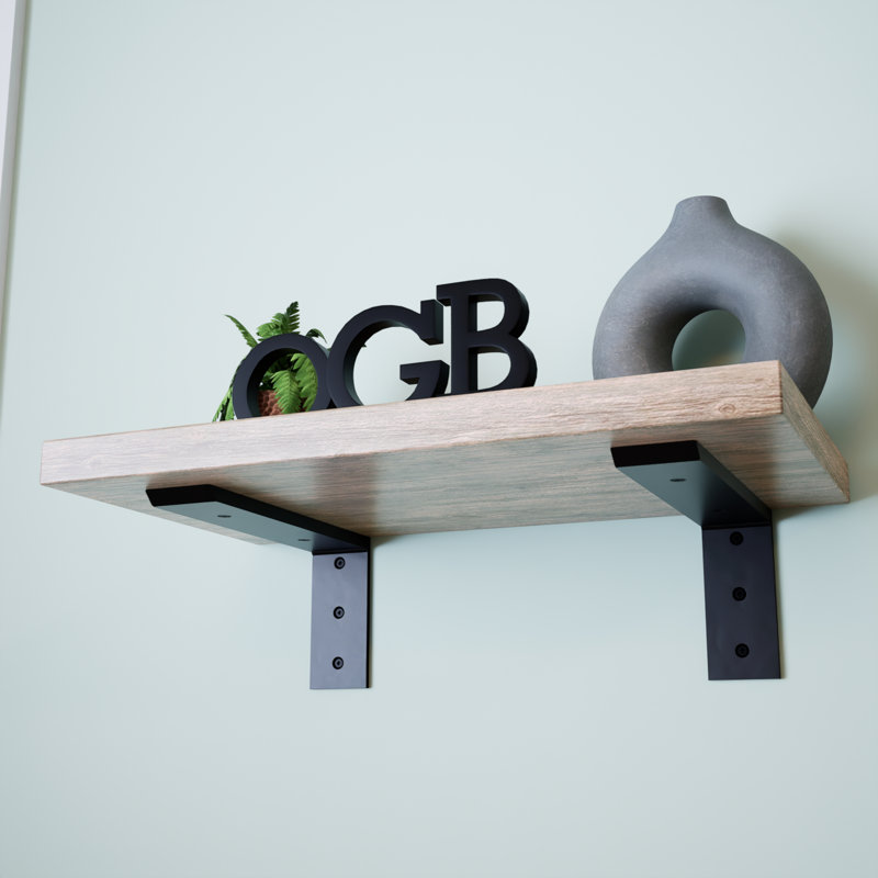 12in. x 2.5in. x 6in. The Original Regular Wood Shelf Bracket, 6" H x 2.5" W x 12" D