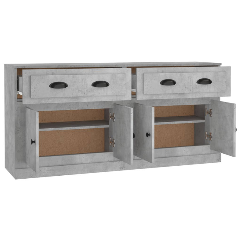 Buffet vidaXL gris moyen en bois d'ingénierie, Concrete grey