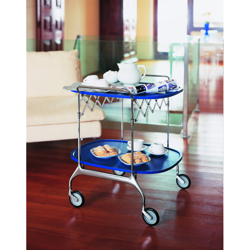 Chariot de cuisine Gastone Chromo, Bleu mer