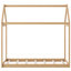 Lit simple couleur de bois