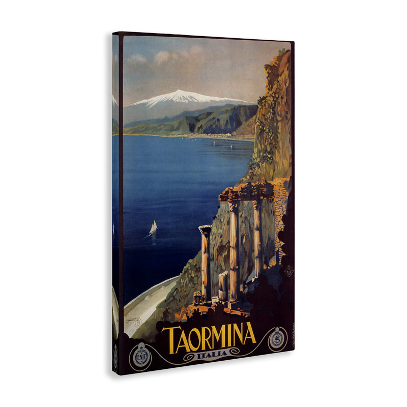Affiche sur toile Tormina, voyage par Marcus Jules, H 36 po x l 24 po