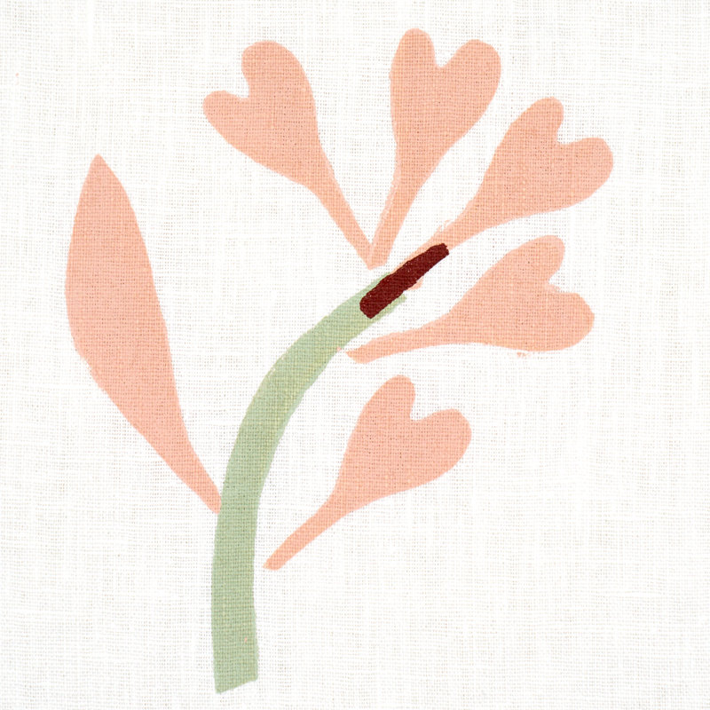 Schumacher X Caroline Z Hurley  Ginkgo Hand Block Print Fabric