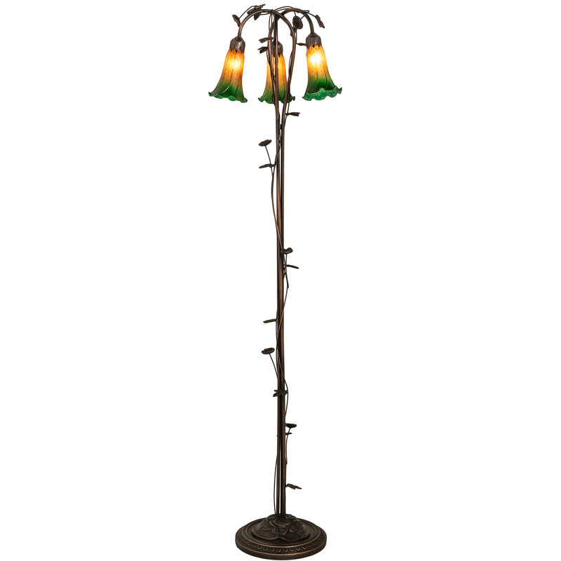 Sinagra Floor Lamp, Amber/Green