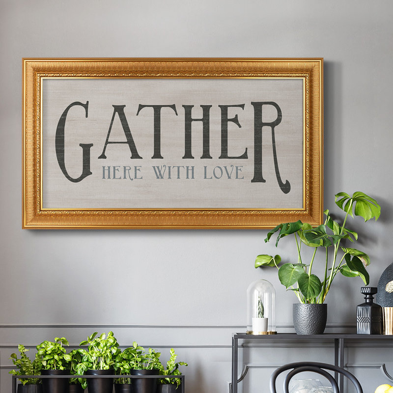 «Gather with Love», reproduction d'un seul cadre photo sur toile, H 25 po x l 45 po x P 2,5 po