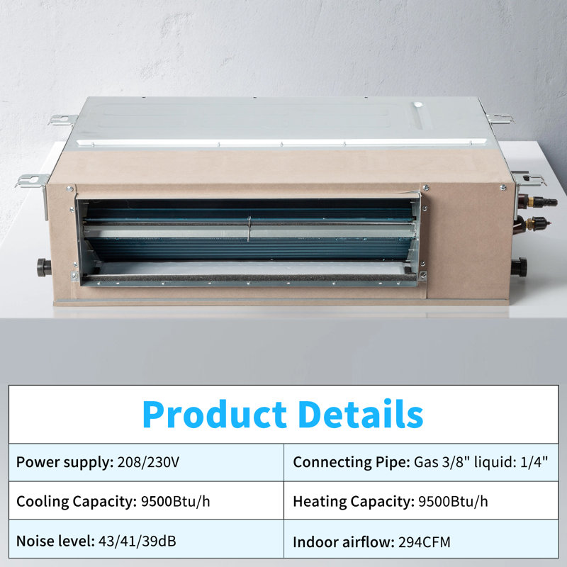 Mini climatiseur à deux blocs 24 SEER2 9 500 BTU WIFI avec onduleur 230V