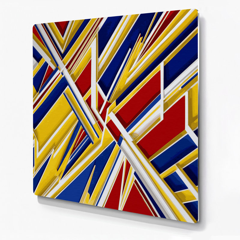 «Hard Edge» 72, art mural en métal brun, H 16 po x l 16 po