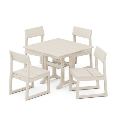 Edge Rectangular 4 - Person 37.63'' Long Dining Set