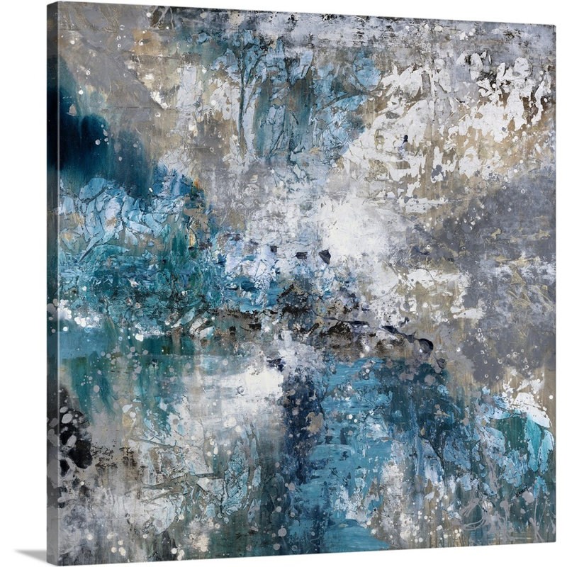 « pacific rêve », peinture sur toile, Toile tendue, H 30 po x l 30 po x P 1,25 po
